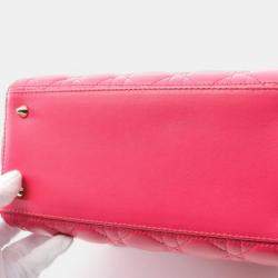 Pre Owned Christian Dior Lady Red Leather Handbag