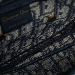 Pre Owned حقيبة سرج ديور جلد رمادي