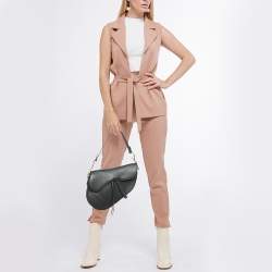 مملوكة مسبقًا Dior Black Leather Saddle Bag