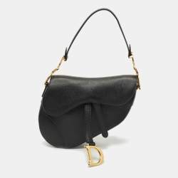 مملوكة مسبقًا Dior Black Leather Saddle Bag