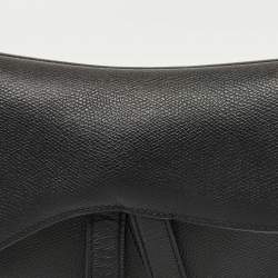 مملوكة مسبقًا Dior Black Leather Saddle Bag