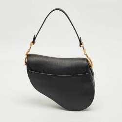 مملوكة مسبقًا Dior Black Leather Saddle Bag