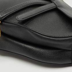 مملوكة مسبقًا Dior Black Leather Saddle Bag