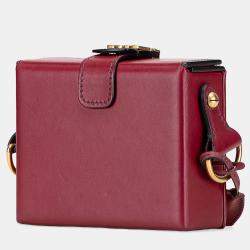 Pre Owned Dior Red Lambskin Dioraddict Lockbox Crossbody
