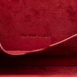 Pre Owned Dior Red Lambskin Dioraddict Lockbox Crossbody