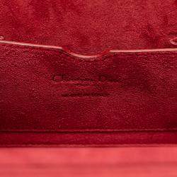 Pre Owned Dior Red Lambskin Dioraddict Lockbox Crossbody