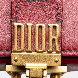 Pre Owned Dior Red Lambskin Dioraddict Lockbox Crossbody