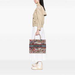 Pre Owned Dior Multicolor Large Embroidered Canvas Zodiac Book Tote