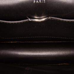 Pre Owned Dior Black Mini Lambskin Sequin Diorama Flap