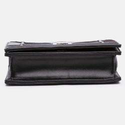 Pre Owned Dior Black Mini Lambskin Sequin Diorama Flap