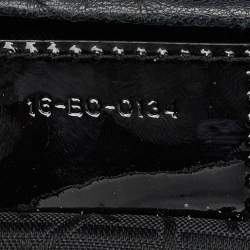 Pre Owned Dior Black Cannage Patent Leather Large Lady Dior Tote