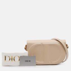 Pre Owned Dior Ivory Leather CD Signature Flap