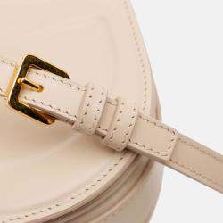 Pre Owned Dior Ivory Leather CD Signature Flap