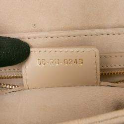 Pre Owned Dior Ivory Leather CD Signature Flap