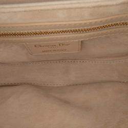 Pre Owned Dior Ivory Leather CD Signature Flap