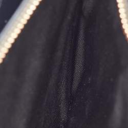 Pre Owned Dior Metallic Blue Micro Cannage Patent Leather Diorama Wallet on Chain