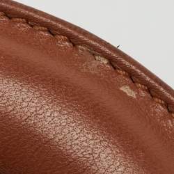 Pre Owned Dior Brown Cannage Leather Mini Lady Dior Tote