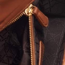 Pre Owned Dior Brown Cannage Leather Mini Lady Dior Tote