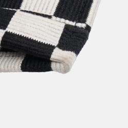 Pre Owned Dior Black White Large Embroidered Canvas Checkered Book Tote