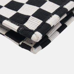 Pre Owned Dior Black White Large Embroidered Canvas Checkered Book Tote