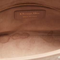 Pre Owned Dior Dusty Pink Quilted Leather Small Lady Dior My ABCDior Tote