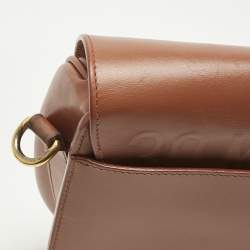 Pre Owned Dior Brown Leather Medium Bobby Shoulder Bag