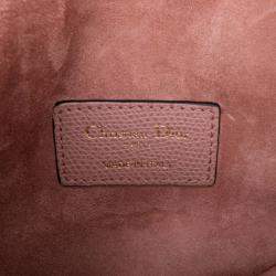Pre Owned Dior Pink Grained Calfskin Saddle Belt Bag