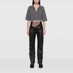 Pre Owned Dior Pink Grained Calfskin Saddle Belt Bag