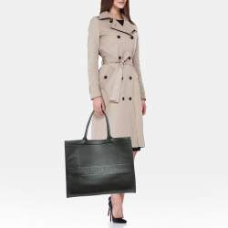 Pre Owned Dior Black Leather Large Book Tote