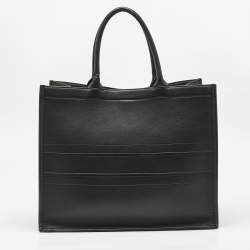 Pre Owned Dior Black Leather Large Book Tote
