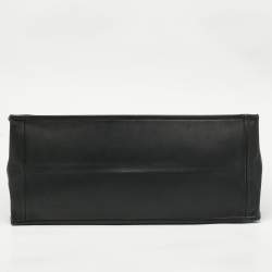 Pre Owned Dior Black Leather Large Book Tote