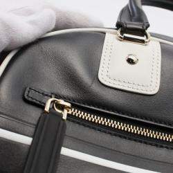 Pre Owned Christian Dior Dior Vibe Small Handbag Leather Black White
