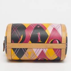 Pre Owned Dior Multicolor Coated Canvas and Leather Argyle Boston Bag