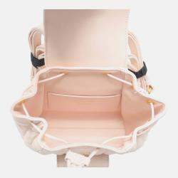 Pre Owned Christian Dior Caro Small Powder Pink Lambskin Leather Backpack