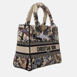 Pre Owned Christian Dior  Lady D-Lite Embroidered Tote Bag