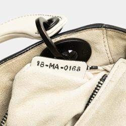 Pre Owned Dior White Mini Ultra Matte Calfskin Cannage Studded Supple Lady Dior