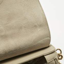 Pre Owned Dior Beige Leather Mediun Bobby Crossbody Bag