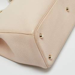 Pre Owned Dior Beige Leather Large Diorissimo Shopper Tote