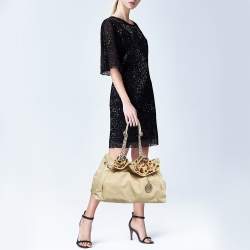 Pre Owned Dior Beige Leather Le Trente Shoulder Bag