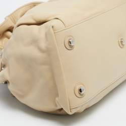 Pre Owned Dior Beige Leather Le Trente Shoulder Bag