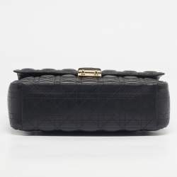 Pre Owned Dior Black Cannage Leather Large Miss Dior Shoulder Bag