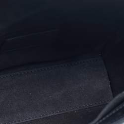 Pre Owned Dior Black Mat Diamond Cannage Leather Small Lady Dior My ABCDior Tote