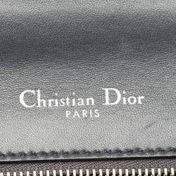 Pre Owned Dior Metallic Micro Cannage Patent Leather Medium Diorama Shoulder Bag