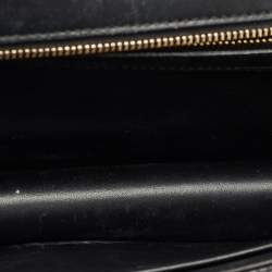 Pre Owned Dior Black Lizard Medium Diorama Flap Shoulder Bag