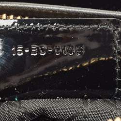 Pre Owned Dior Black Cannage Patent Leather Medium Lady Dior Tote