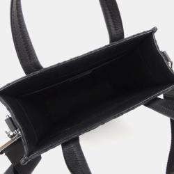 Pre Owned Christian Dior Safari North South Black Oblique Canvas Handbag 