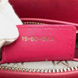 Pre Owned Christian Dior Lady Medium Pink Leather Handbag