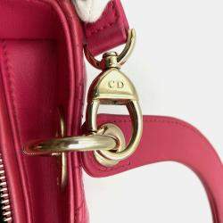 Pre Owned Christian Dior Lady Medium Pink Leather Handbag