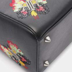 مملوكة مسبقًا Christian Dior Lady Black Calfskin Enamel Leather Handbag