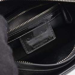 مملوكة مسبقًا Christian Dior Lady Black Calfskin Enamel Leather Handbag